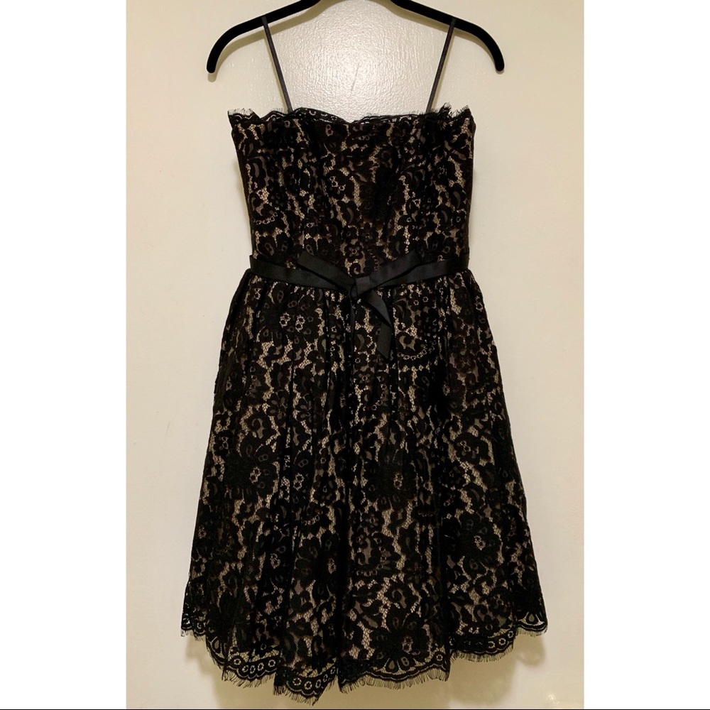 Robert Rodriguez Black Lace Party Dress